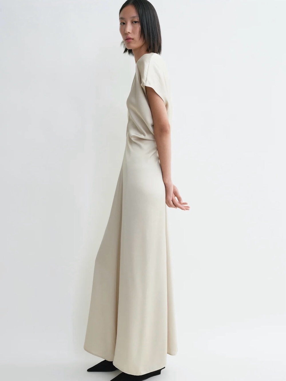 NWT Toteme Slouch Maxi Dress in Pearl - Picture 5 of 10
